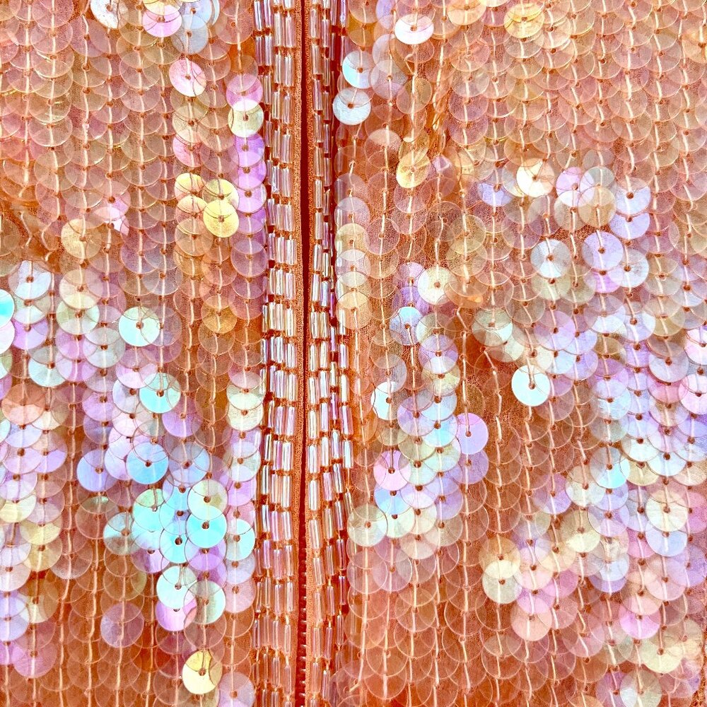 Vintage Rare Victor Costa Glamorous Sequins Beaded Top Glam 80s Sequins 24/7 - Picture 10 of 16